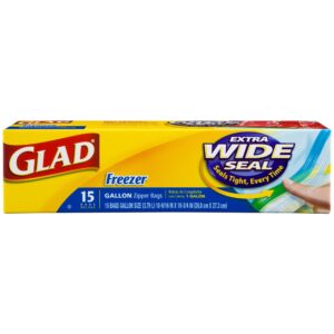 GLAD ZIPPER FREEZER GAL 12/15