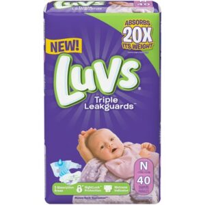 LUVS JUMBO #NEWBORN 4/40
